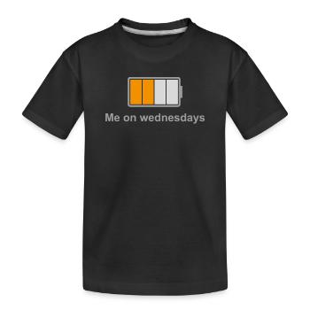 Batterie en milieu de semaine – Moi les mercredis - T-shirt bio Premium Enfant - noir - Devant