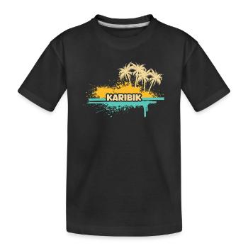 Urlaub Karibik - Kinder Premium Bio T-Shirt - Schwarz - Vorne