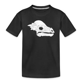 Crâne fossile de Pachycephalosaurus - T-shirt bio Premium Enfant - noir - Devant