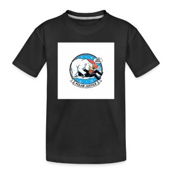 PolarJustice Cartoon - Kids' Premium Organic T-Shirt - black - Front