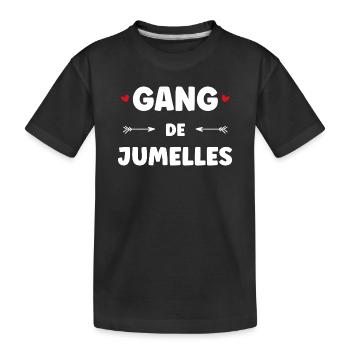 Gang de Jumelles – Tribu de Sœurs - T-shirt bio Premium Enfant - noir - Devant