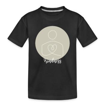 Herzlinie der Freundlichkeit - Kinder Premium Bio T-Shirt - Schwarz - Vorne