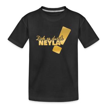 Prénom Neyla - T-shirt bio Premium Enfant - noir - Devant