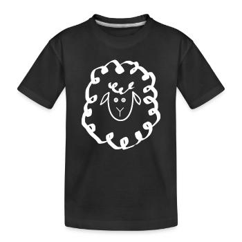 Mouton Blanc - T-shirt bio Premium Enfant - noir - Devant