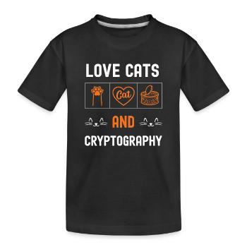 Chats and cryptography - Kids' Premium Organic T-Shirt - black - Front