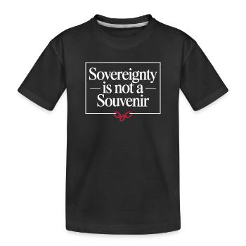 Protestation politique pour la souveraineté du Groenland c - T-shirt bio Premium Enfant - noir - Devant