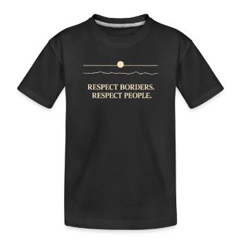 Groenland - Respecter les frontières Respecter les gens - T-shirt bio Premium Enfant - noir - Devant
