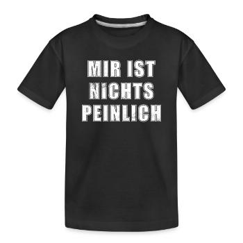 Lieber Peinlich Als Langweilig Lustiges Geschenk - Kinder Premium Bio T-Shirt - Schwarz - Vorne