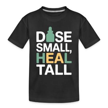 Certified Clinical Micro-Dose Specialist Apparel  - Kids' Premium Organic T-Shirt - black - Front