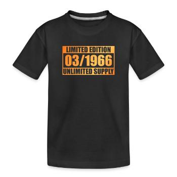 60e anniversaire édition limitée - ꝏ Approvisionnement 03/1966 - T-shirt bio Premium Enfant - noir - Devant