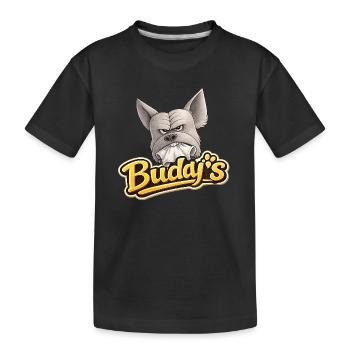 Buddy's Bulldog Logo - Kids' Premium Organic T-Shirt - black - Front