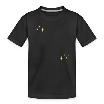 Funkeln Glitzer Sterne - Kinder Premium Bio T-Shirt - Schwarz - Vorne