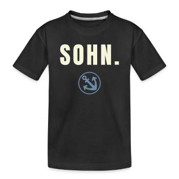 SOHN. Success Edition – Stone Blue Anker - Kinder Premium Bio T-Shirt - Schwarz - Vorne