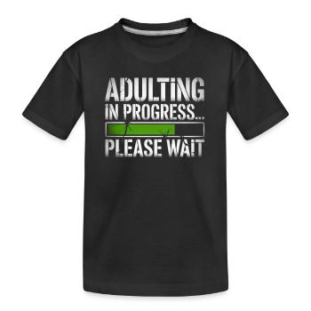 Mode Grandissement le jour de l’anniversaire d’un adulte - T-shirt bio Premium Enfant - noir - Devant