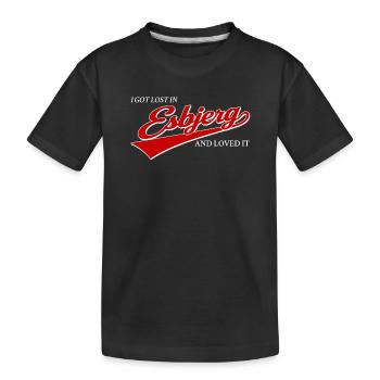 Ich habe mich in Esbjerg verlaufen und es geliebt - Kinder Premium Bio T-Shirt - Schwarz - Vorne