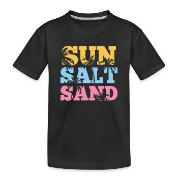 Été - Sable Salé de Soleil - T-shirt bio Premium Enfant - noir - Devant