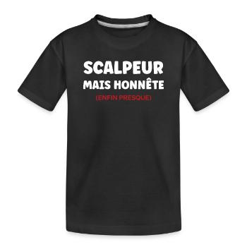 Scalpeur Honnête Presque - T-shirt bio Premium Enfant - noir - Devant