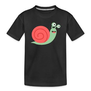 Süße Schnecke Comic Design für Babys & Kinder - Kinder Premium Bio T-Shirt - Schwarz - Vorne