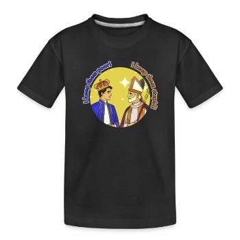 Roi et Évêque : Richesse vs Pauvreté - T-shirt bio Premium Enfant - noir - Devant