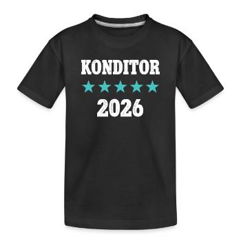 Maître apprenti Examen d’apprentissage Confiserie 2026 - T-shirt bio Premium Enfant - noir - Devant