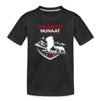 Kalaallit Nunaat - Greenland Nature & Protest Motif - Kids' Premium Organic T-Shirt - black - Front