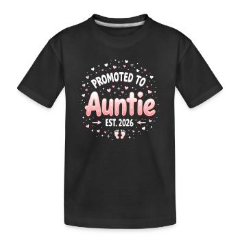 Tante 2026 Tante 2026 Befördert zu Tante 2026 - Kinder Premium Bio T-Shirt - Schwarz - Vorne
