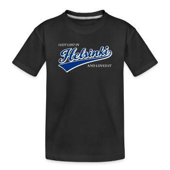 Ich habe mich in Helsinki verlaufen und es geliebt - Kinder Premium Bio T-Shirt - Schwarz - Vorne