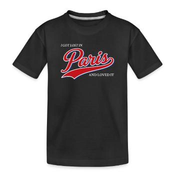 Ich habe mich in Paris verlaufen und es geliebt - Kinder Premium Bio T-Shirt - Schwarz - Vorne
