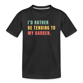 Gardening - Kids' Premium Organic T-Shirt - black - Front