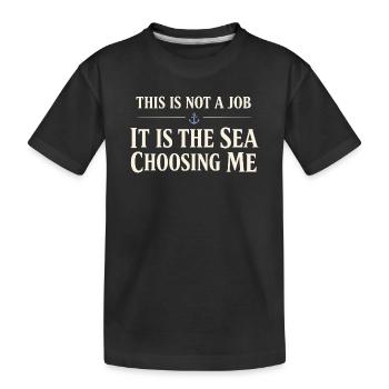 Seemannschaftsgeschenk Für Deckhand Ocean Work - Kinder Premium Bio T-Shirt - Schwarz - Vorne