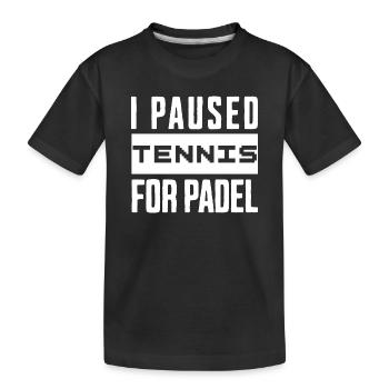 Tennis & Sweat à capuche ou coupe de padel pour joueurs de padel - T-shirt bio Premium Enfant - noir - Devant