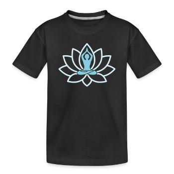 Chakra de Fleurs de Lotus Colorées - T-shirt bio Premium Enfant - noir - Devant