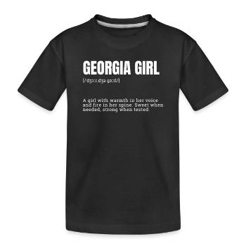 Georgia Girl Warmth and Strength - Kids' Premium Organic T-Shirt - black - Front