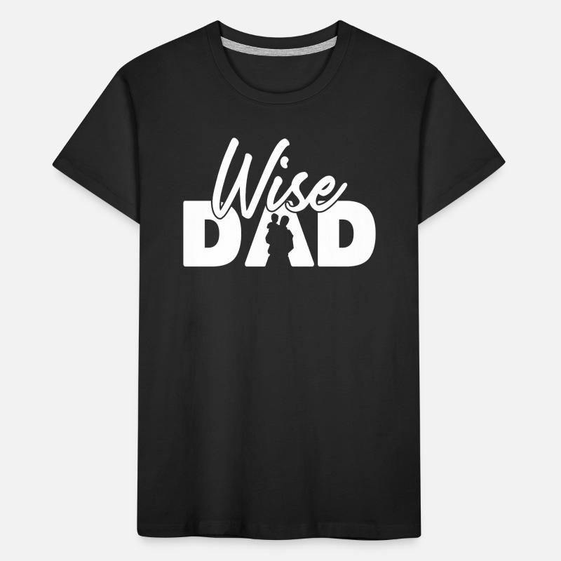Wise Dad Silhouette Vaterschaft Elternschaft Kinder Premium Bio T-Shirt