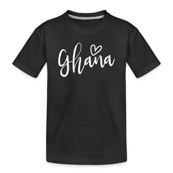 Ghana Heart Women's Love Ghana - Kinder Premium Bio T-Shirt - Schwarz - Vorne