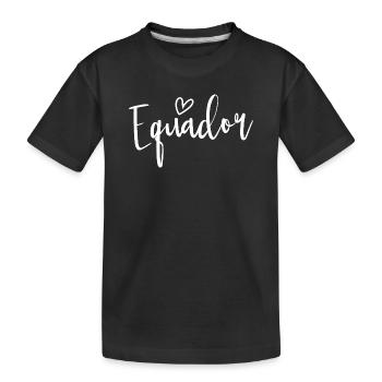 Cœur de l’Équateur Les Femmes Amour Équateur - T-shirt bio Premium Enfant - noir - Devant