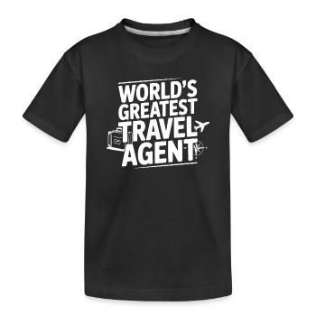 Le plus grand agent de voyages du monde - T-shirt bio Premium Enfant - noir - Devant