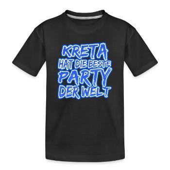 Kreta als Urlaub - Kinder Premium Bio T-Shirt - Schwarz - Vorne