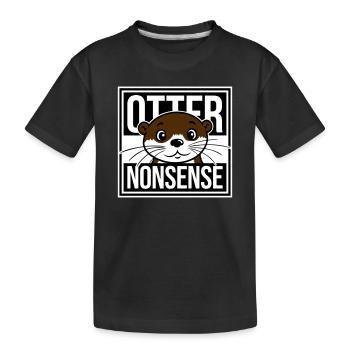 Otter Nonsense Lustig Wortspiel Otter Liebe Spruch - Kinder Premium Bio T-Shirt - Schwarz - Vorne