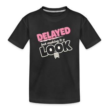 Reiseangst-humor, Flughafen-chaos, Fliegen Ist - Kinder Premium Bio T-Shirt - Schwarz - Vorne