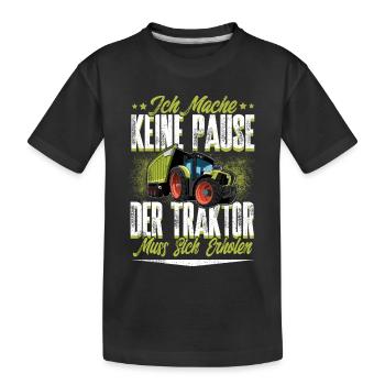 Landwirt - Kinder Premium Bio T-Shirt - Schwarz - Vorne