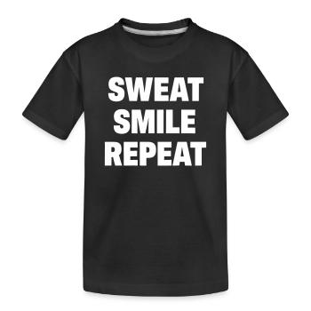Sourire en sueur, répéter - T-shirt bio Premium Enfant - noir - Devant