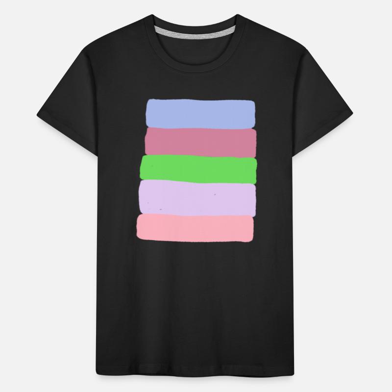 Pastel Stripe Stack Kids' Premium Organic T-Shirt