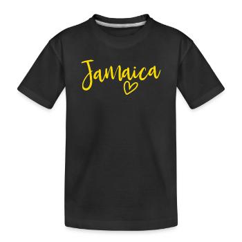 Jamaïque Heart Women’s Love Jamaïque - T-shirt bio Premium Enfant - noir - Devant