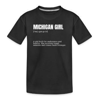 Déclaration d’endurance des filles du Michigan - T-shirt bio Premium Enfant - noir - Devant