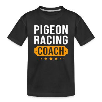 Course de pigeons Pigeons - T-shirt bio Premium Enfant - noir - Devant