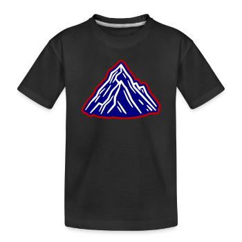 Montagnes Symbole des Alpes - T-shirt bio Premium Enfant - noir - Devant