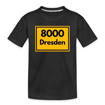 ANCIEN CODE POSTAL RETRO 8000 DRESDE ELBE - T-shirt bio Premium Enfant - noir - Devant