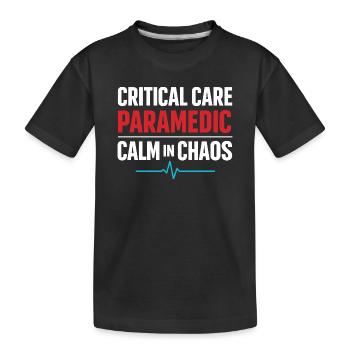 EMT avancé en soins intensifs comme identité - T-shirt bio Premium Enfant - noir - Devant