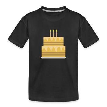 Gâteau d'anniversaire - T-shirt bio Premium Enfant - noir - Devant